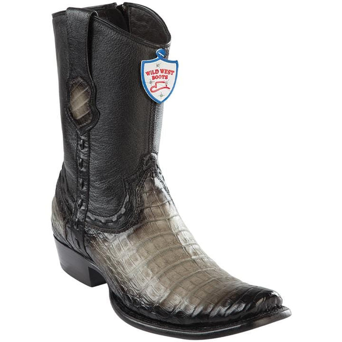 Men's Wild West Caiman Belly Dubai Toe Short Boots 279B82