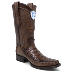 mens-wild-west-caiman-belly-with-deer-square-toe-boot-277lf8216 - Size: 6