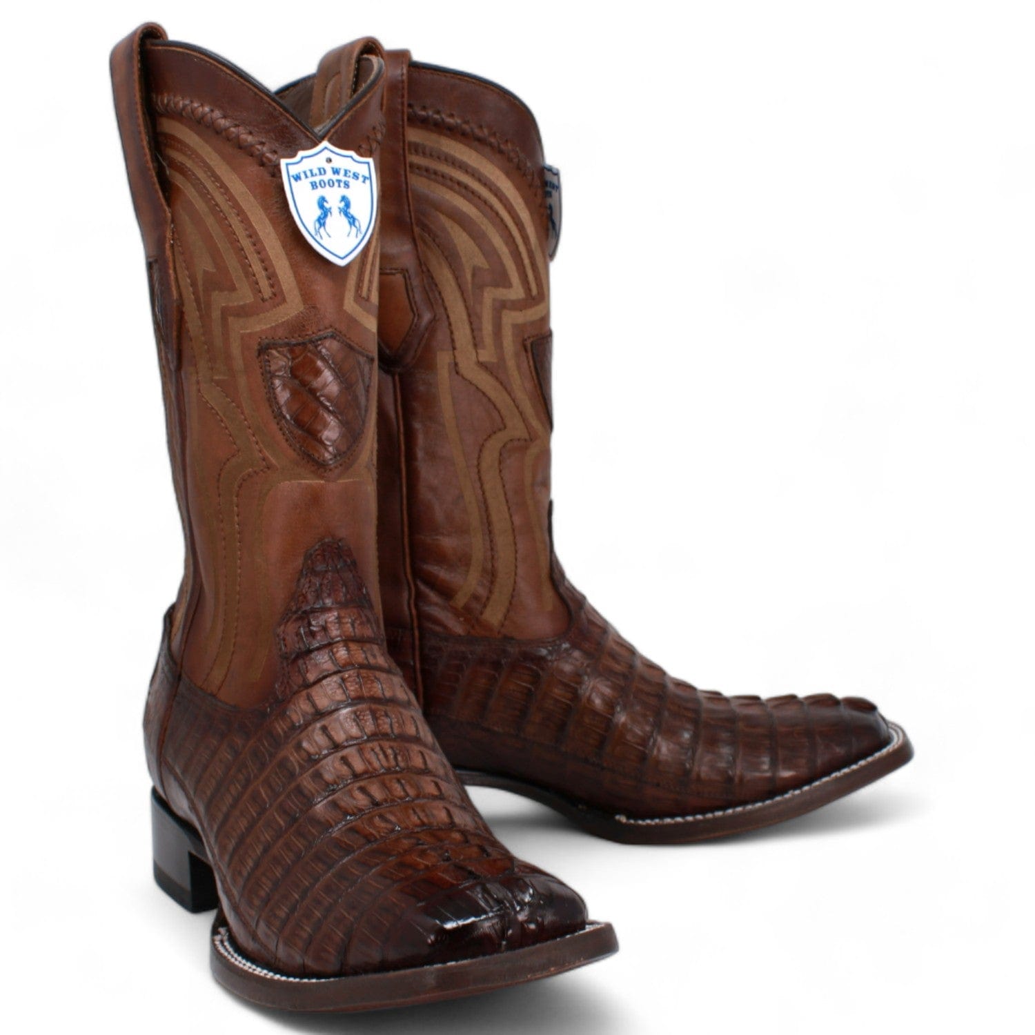 Men's Wild West Caiman Tail Ranch Toe Boots 2824L01