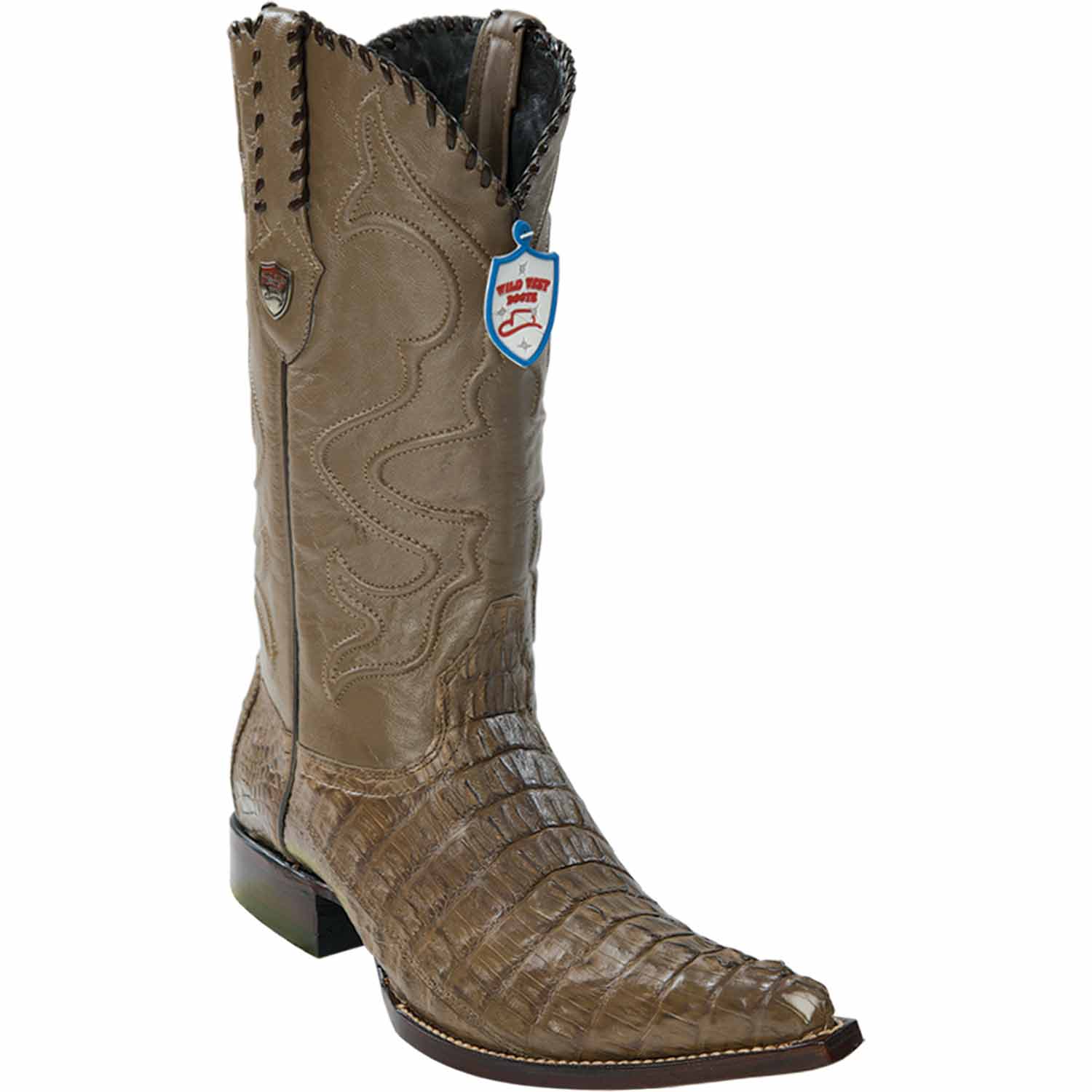 Men's Wild West Caiman Tail Skin 3X Toe Boots 29501-C