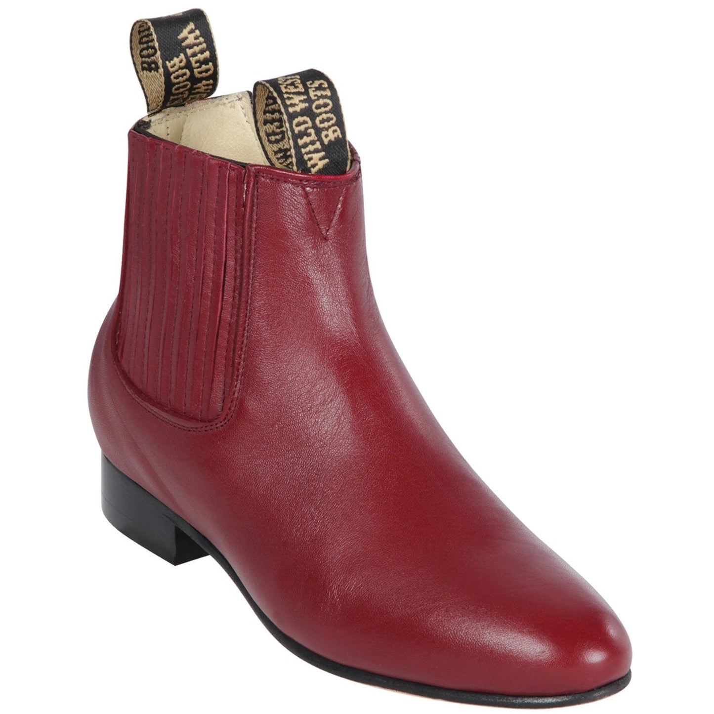 Men's Wild West Deer Skin Round Toe Charro Short Boots 26151