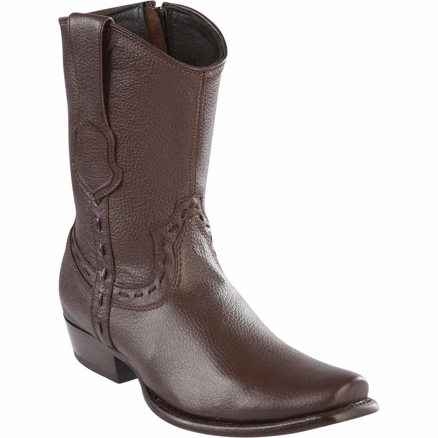 Men's Wild West Elk Skin Dubai Toe Short Boots 279B51