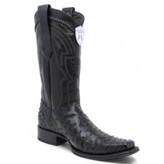 mens-wild-west-full-quill-ostrich-european-toe-boots-277l03 - Size: 6