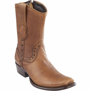 Men's Wild West Genuine Leather Dubai Toe Short Boots 279B99