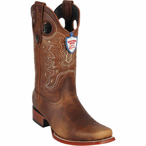 Men's Wild West Genuine Leather Rodeo Toe Boots 281899