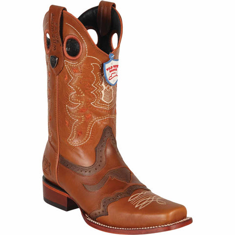 Men's Wild West Genuine Leather Rodeo Toe Boots 281TC38