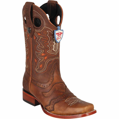 Men's Wild West Genuine Leather Rodeo Toe Boots 281TC99