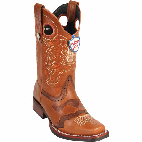 Men's Wild West Genuine Leather Rodeo Toe Boots 281TH38