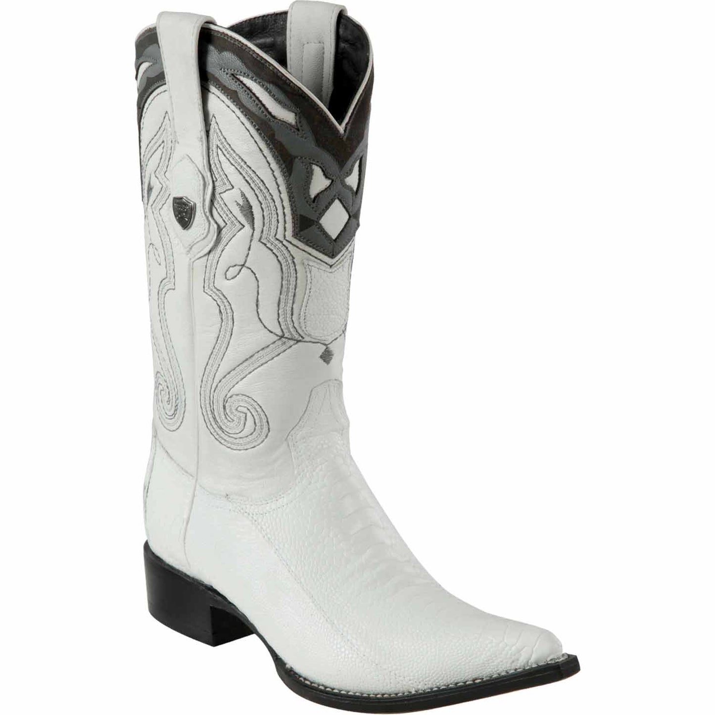 Men's Wild West Ostrich Leg Skin 3X Toe Boots 29505-B