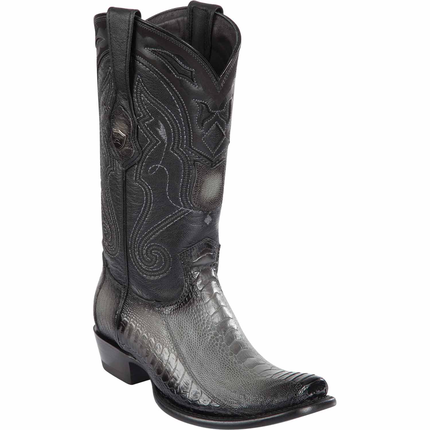 Men's Wild West Ostrich Leg Skin Dubai Toe Boots 27905