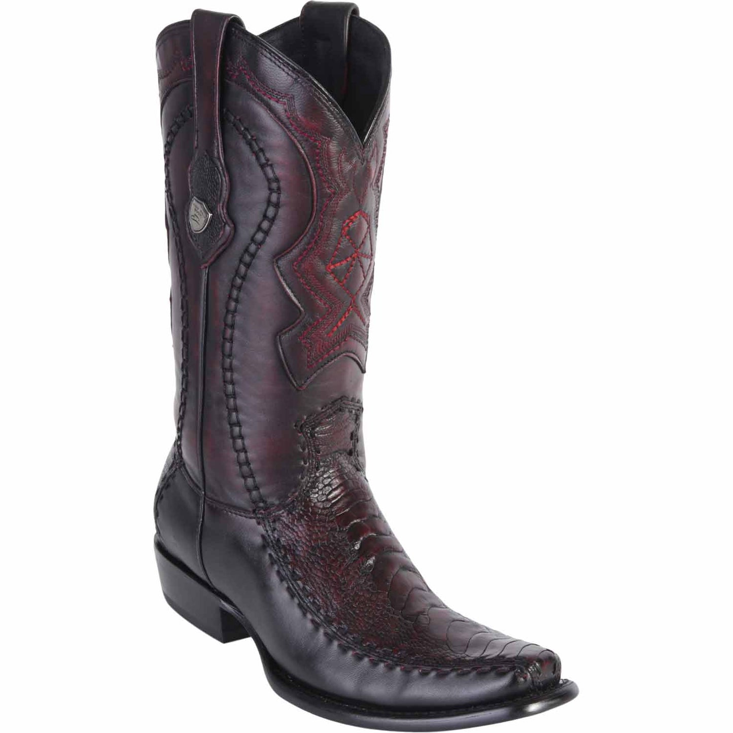 Men's Wild West Ostrich Leg with Deer Dubai Toe Boots 279F05
