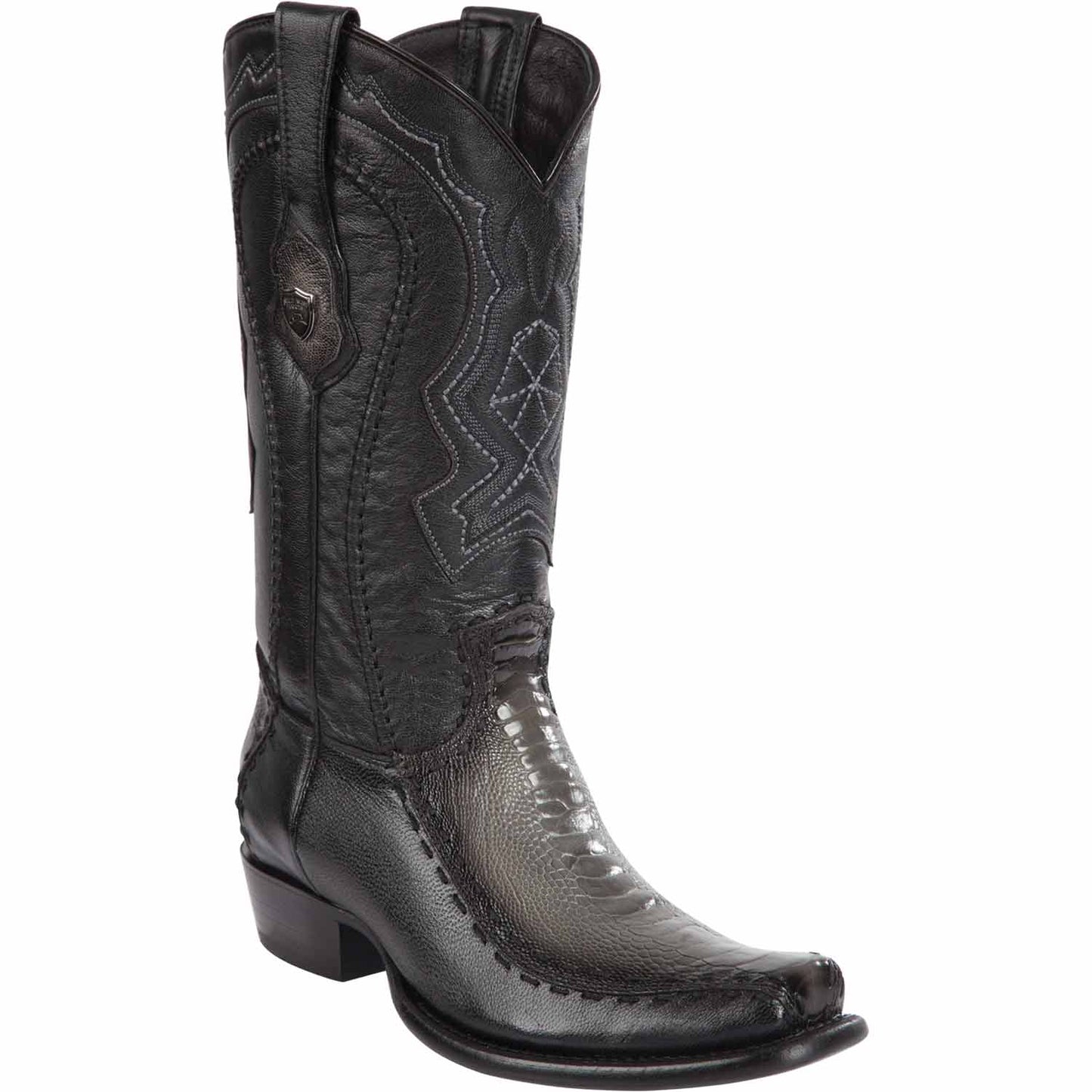 Men's Wild West Ostrich Leg with Deer Dubai Toe Boots 279F05