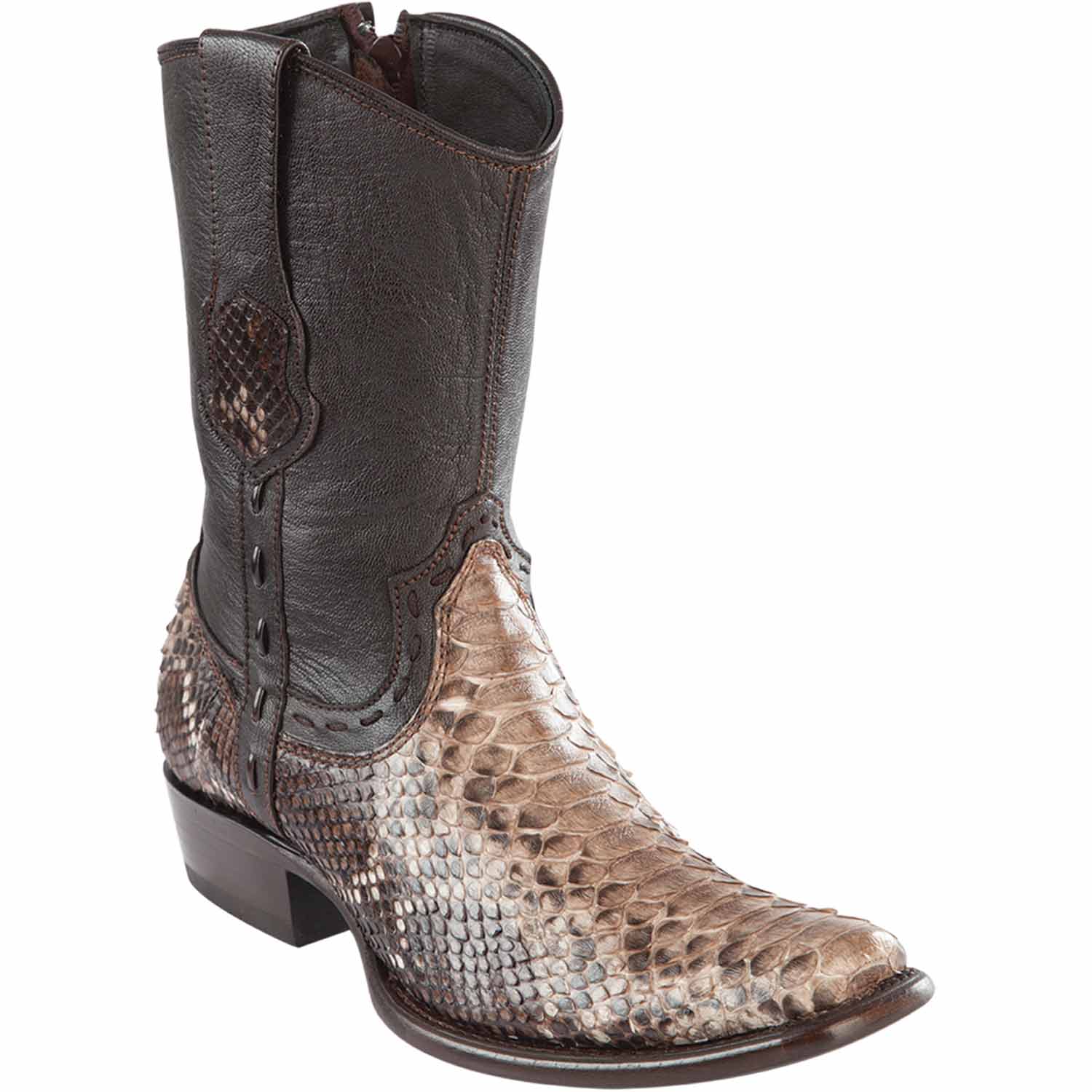 6 Men's Wild West Python Skin Dubai Toe Short Boots 279B57