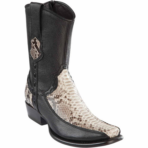 Men's Wild West Python with Deer Dubai Toe Short Boots 279BF57