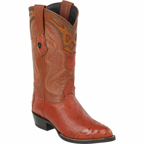 Men's Wild West Smooth Ostrich Skin J Toe Boots 29904