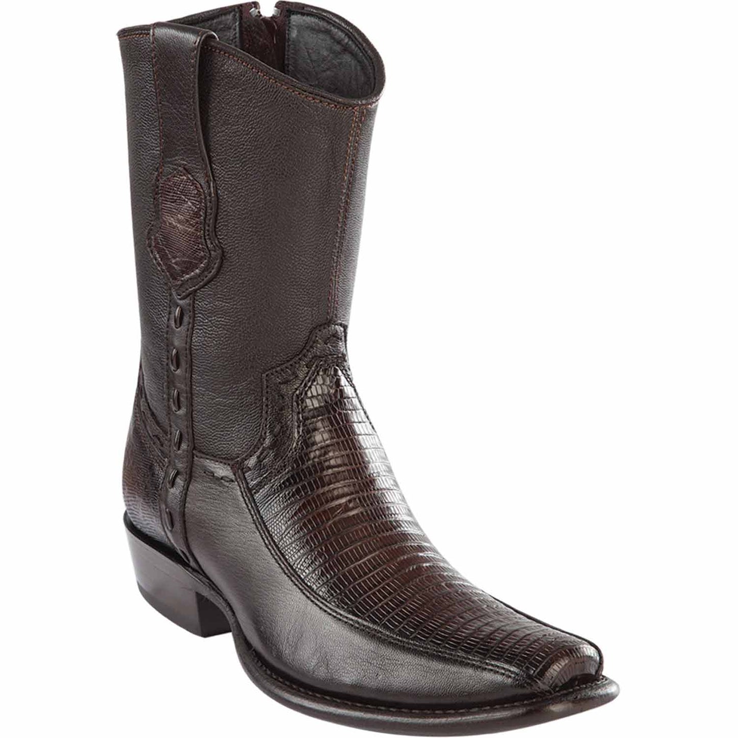 Men's Wild West Teju Lizard with Deer Dubai Toe Short Boots 279BF07
