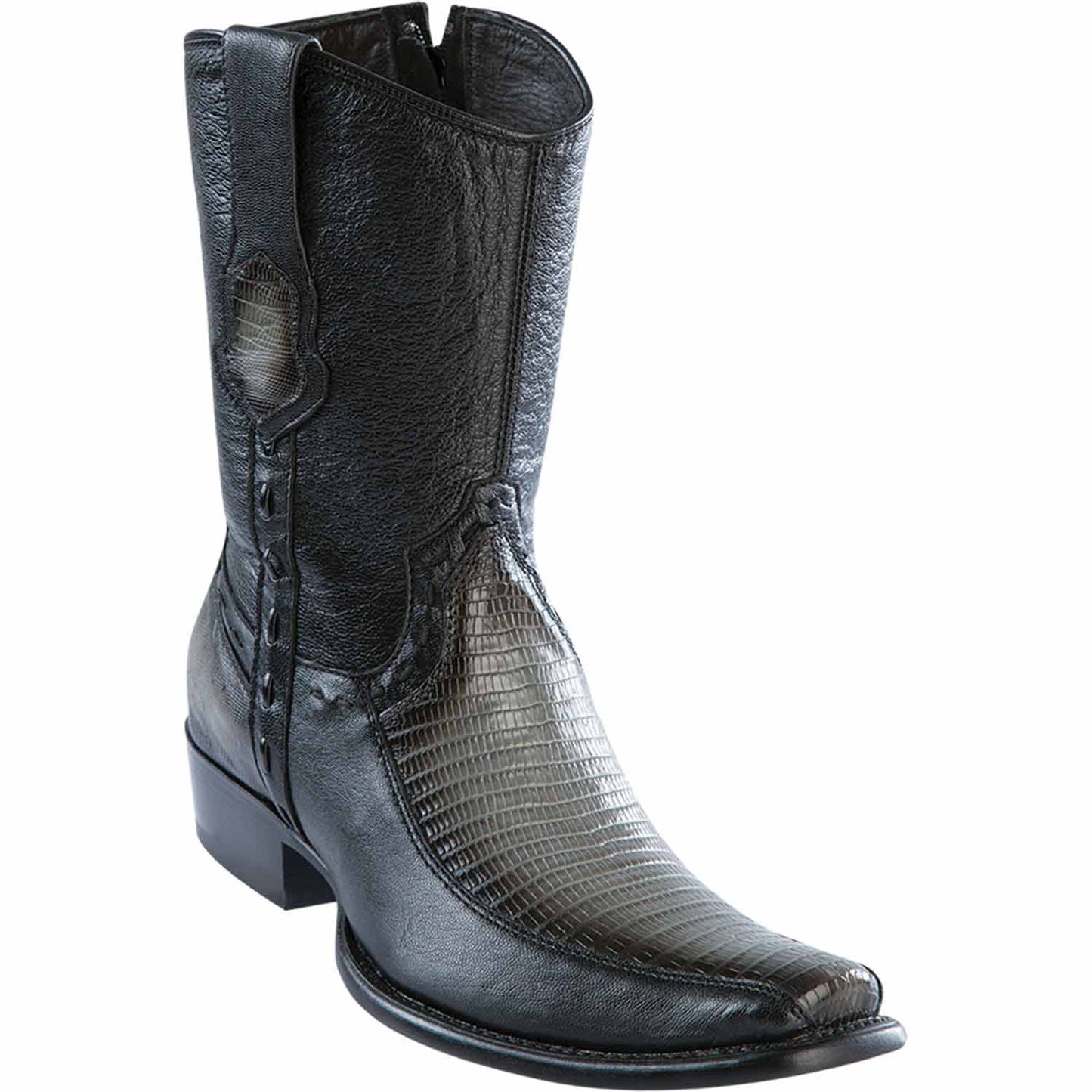 Men's Wild West Teju Lizard with Deer Dubai Toe Short Boots 279BF07