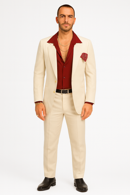 Mens Al Pacino Tony Montana Scarface Suit in White