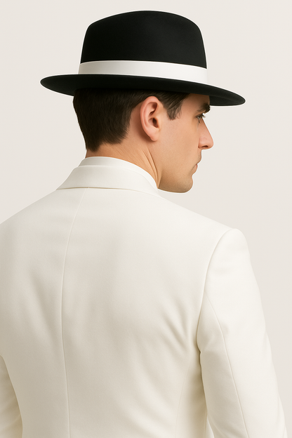 Mens Long Tuxedo White Style Jacket