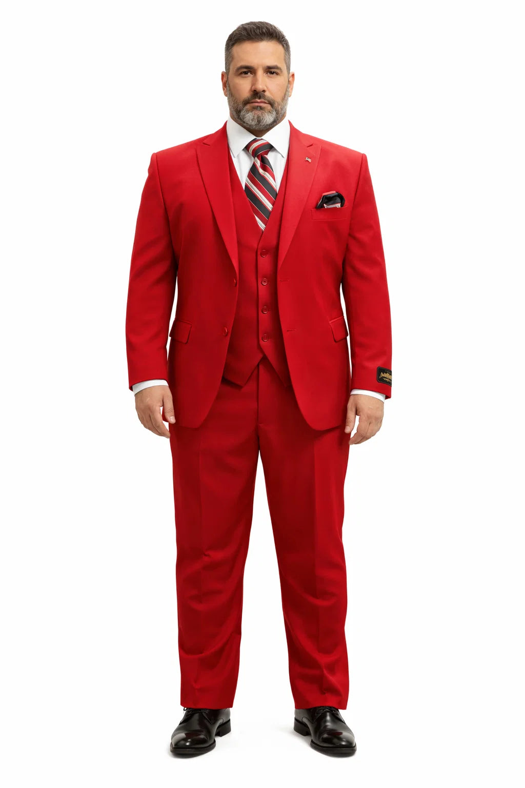 Mens All Season Suit Brand 3 Piece Vest Designer Classic Dress 2 Buttons Trendy Red Suit