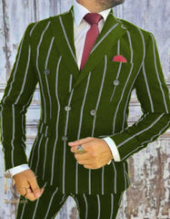 mens-double-breasted-gangster-six-button-suit-in-black - Size: black-whit