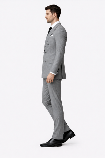 Mens Kingsman Double Breasted Grey Suit