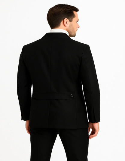 Mens 1970s Fashion Suits - 70's Mens Outfits in Color Black Blazers  Pants