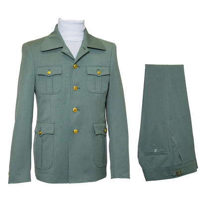 Mens 1970s Fashion Suit - 70's Mens Outfit in Color Olive Green Blazer  Pants