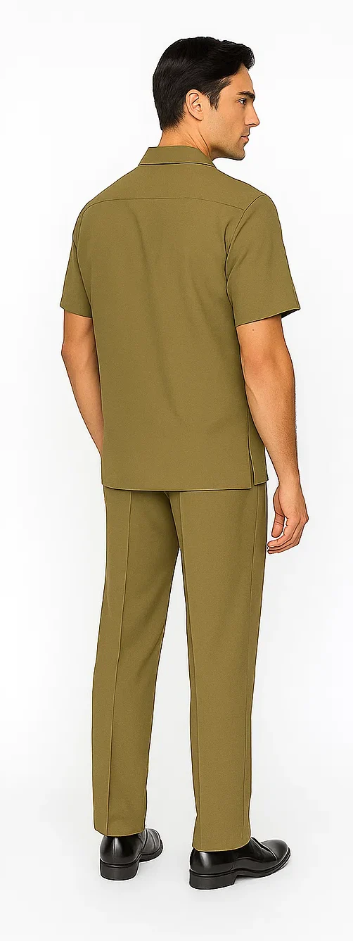 Mens 1970s Fashion Suit - 70's Mens Outfit in Color Safari Blazer  Pants