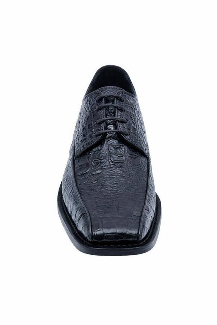 Mens Gator Belly Dress Shoe Exotic Los Altos Black