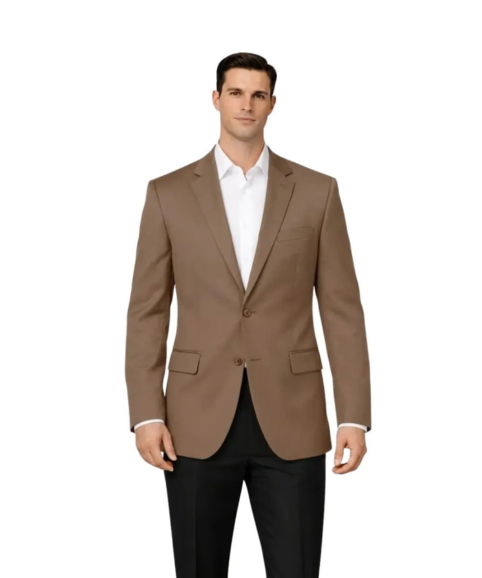 Men’s Brown Sport Coat Blazer – Classic Tailored Fit Dress Jacket