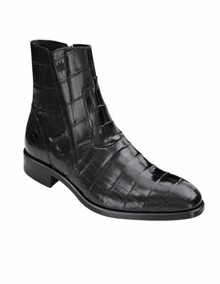 Mezlan Brand Mezlan Alligator Shoes - Mezlan Crocodile Shoes Men's Dress Shoe Sale By Mezlan In Black
