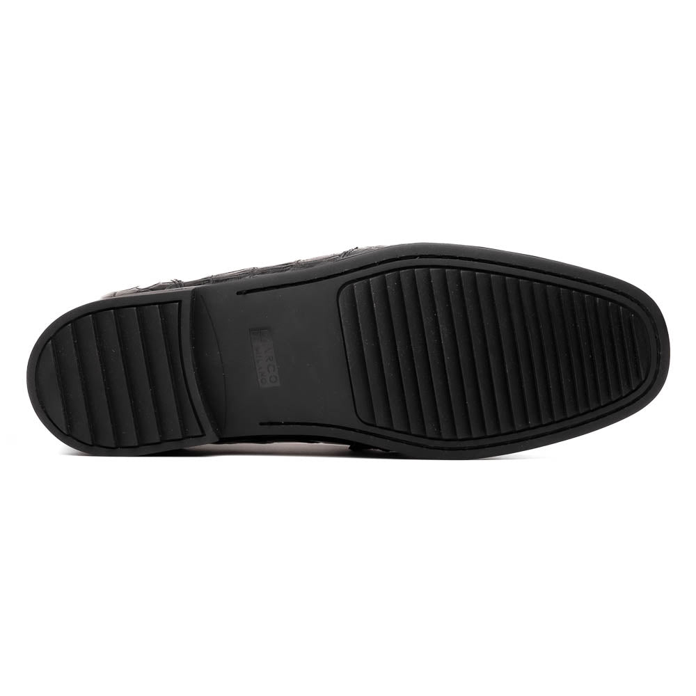 Marco_Di_Milano Milan Black Leather Loafers