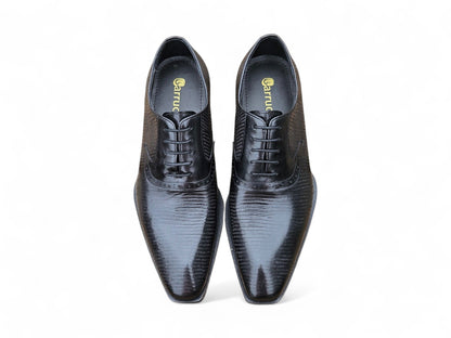 Milano Lizard Embossed Oxford Dress Shoes