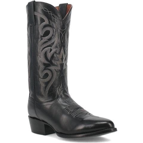 Dan Post Men’s Milwaukee 13 Round Medium Toe Black Leather Cowboy Boot