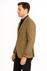 mens-tan-plaid-blazer-windowpane-checkered-taupe-colar-with-conservative-burgunsih-pattern-mix-perfect-for-business