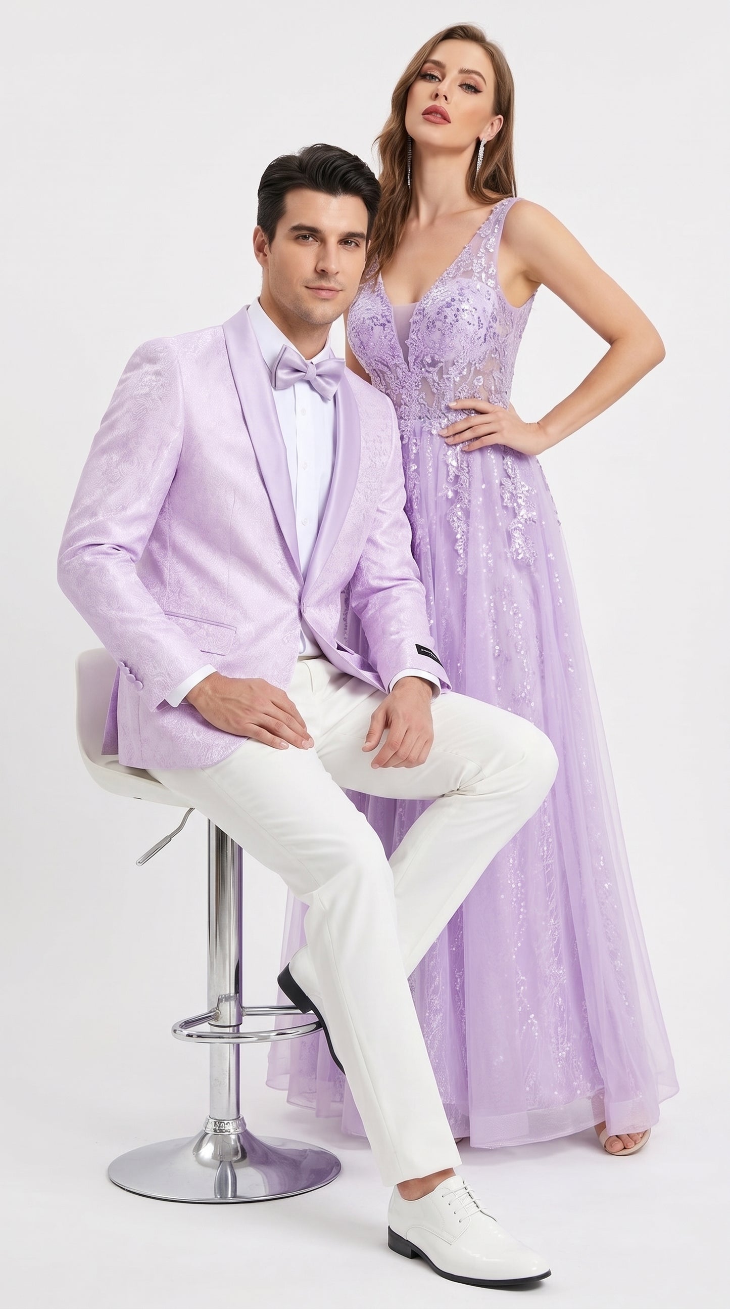 Men’s Lavender Paisley Prom Tuxedo Jacket, Lavender Wedding Formal Blazer