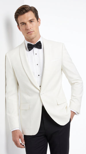 Men’s Ivory Traditional Shawl Dinner Jacket, Designer Formal Wedding Tuxedo Blazer