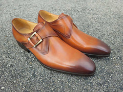 monk-strap-buckle-leather-shoes