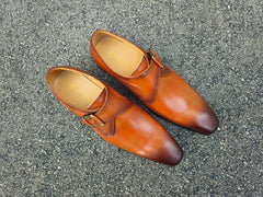 monk-strap-buckle-leather-shoes