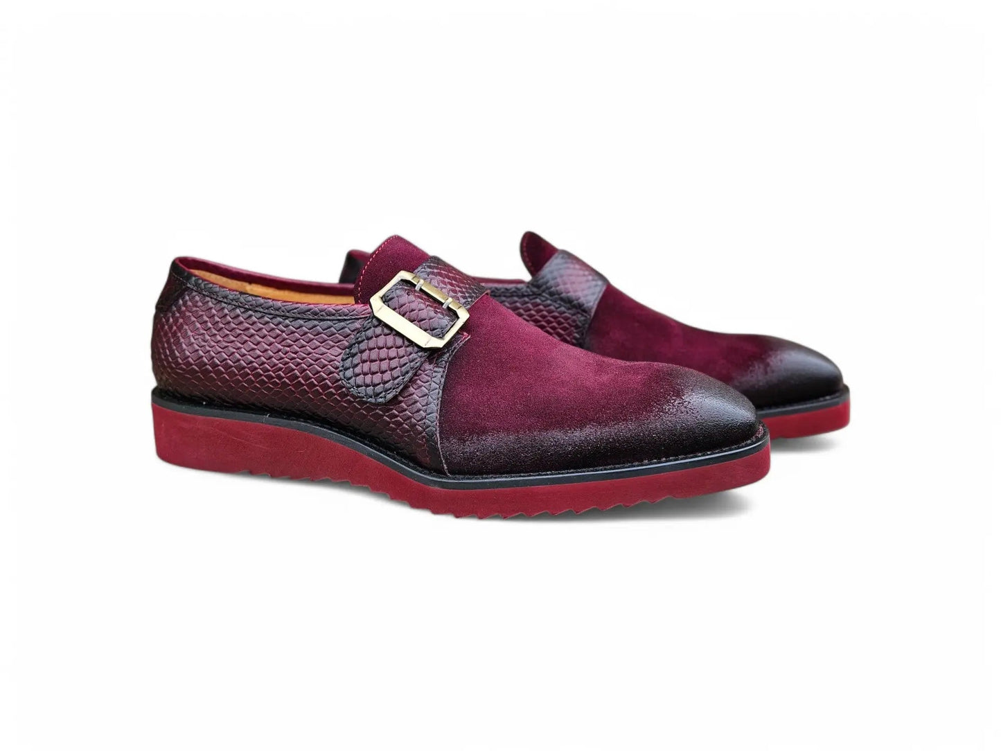 Multi Media Buckle Monkstrap Slip-on Carrucci