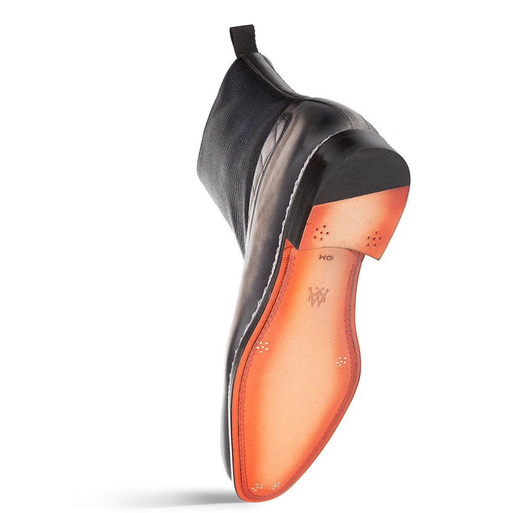 Musico Dress Zip Boot Dark Grey/Black By Mezlan Made In Spain Brand