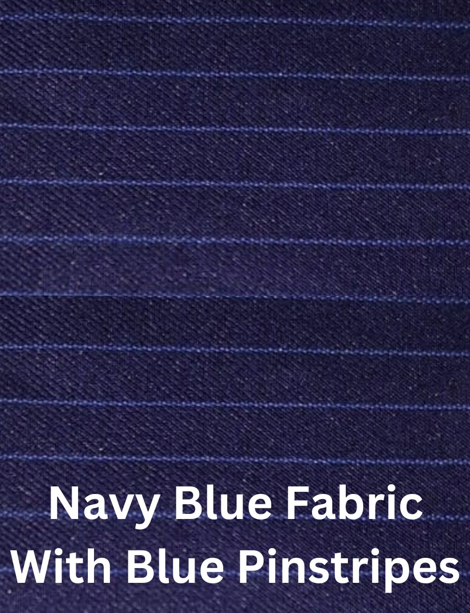 Navy Blue fabric With Blue Pintripes 