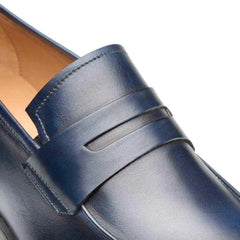 mezlan-navy-burnished-calfskin-penny-loafer