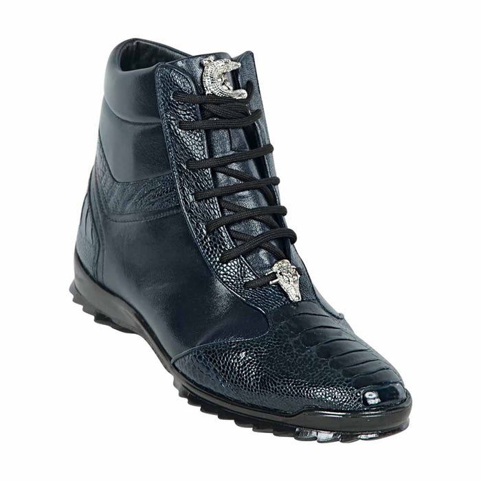 Mens Exotic Sneakers - Alligator Sneakers By Brand  in Color Royal Blue