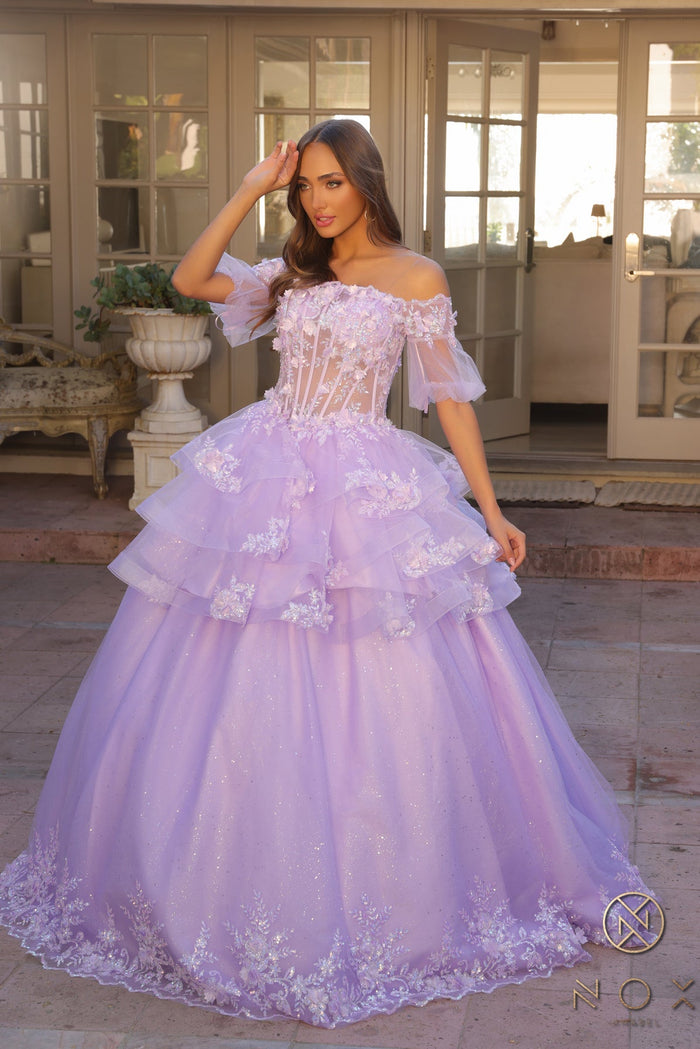 Nox Anabel H1360 Two Piece Quinceanera Dress Removable-Skirt Formal Ball Gown