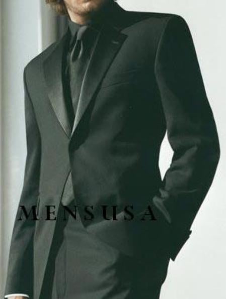 $775 High Quality 1-Button  Side Vented Super 140's Tuxedo Suit ٖ Shirtٖ Tie