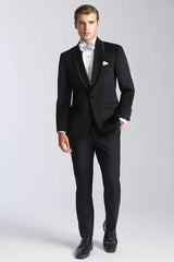 Velvet Blazer - Mens Blazer - Dinner Jacket "Venice" Onyx Black Velvet Dinner Jacket - Separates