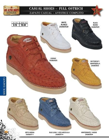 High Top Exotic Skin Authentic Genuine Skin Italian Tennis Dress Sneaker Shoes for Men Los Altos Full Genuine Ostrich Men's Casual Shoe Diff. Colors/Sizes Mens Ostrich Skin Shoes