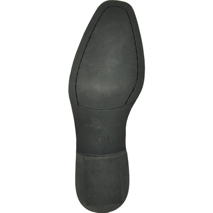 Bravo Mens Classic Plain Toe Slip on Patent Loafer Tuxedo Shoe in Black
